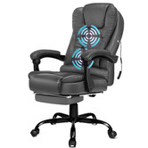 Hoxton Room Lincoln Faux Leather Massage Executive Chair with Footrest