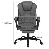 Hoxton Room Lincoln Faux Leather Massage Executive Chair with Footrest
