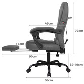 Hoxton Room Lincoln Faux Leather Massage Executive Chair with Footrest