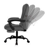 Hoxton Room Lincoln Faux Leather Massage Executive Chair with Footrest