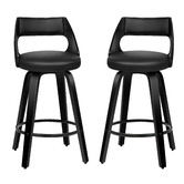 Hoxton Room 65cm Davian Faux Leather Swivel Bar Stools