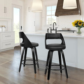 Hoxton Room 65cm Davian Faux Leather Swivel Bar Stools