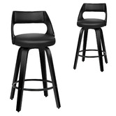 Hoxton Room 65cm Davian Faux Leather Swivel Bar Stools