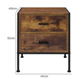 Hoxton Room Viktor 2 Drawer Bedside Tables