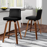 Hoxton Room 65cm Norris Faux Leather Swivel Barstools