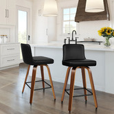 Hoxton Room 65cm Norris Faux Leather Swivel Barstools