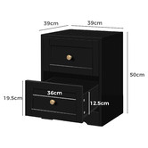 Hoxton Room Willow 2 Drawer Bedside Table