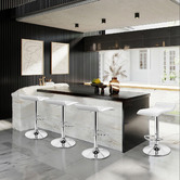 Hoxton Room Carlos Faux Leather Adjustable Barstools