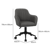 Hoxton Room Mathias Linen Office Chair