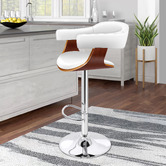 Hoxton Room Demetrius Faux Leather Adjustable Barstool