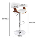 Hoxton Room Demetrius Faux Leather Adjustable Barstool
