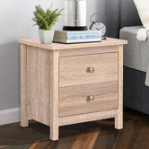 Hoxton Room Geoffrey 2 Drawer Bedside Table