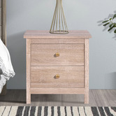 Hoxton Room Geoffrey 2 Drawer Bedside Table