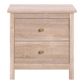 Hoxton Room Geoffrey 2 Drawer Bedside Table