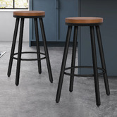 Hoxton Room 67cm Aritz Pine Wood Barstools