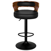 Hoxton Room Brown Ackley Faux Leather Adjustable Barstools