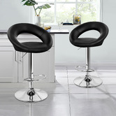 Hoxton Room Sawda Faux Leather Adjustable Barstools