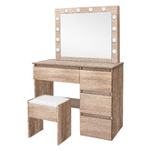 Hoxton Room 2 Piece Vehsa Dressing Table &amp; Stool Set