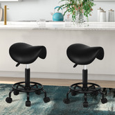Hoxton Room Vance Faux Leather Office Stool