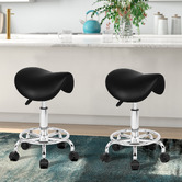 Hoxton Room Vance Faux Leather Office Stool