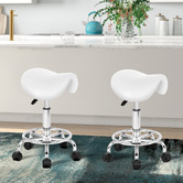Hoxton Room Vance Faux Leather Office Stool