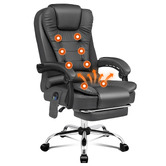 Hoxton Room Galini PU Leather Heated Massage Office Chair