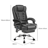 Hoxton Room Galini PU Leather Heated Massage Office Chair