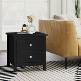 Hoxton Room Geoffrey 2 Drawer Bedside Table