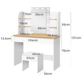 Hoxton Room 2 Piece Taimi Dressing Table &amp; Stool Set