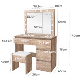 Hoxton Room 2 Piece Vehsa Dressing Table &amp; Stool Set