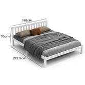 Hoxton Room White Hazel Pine Wood Bed Frame