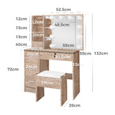 Hoxton Room 2 Piece Ashly Dressing Table &amp; Stool Set
