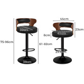Hoxton Room Brown Ackley Faux Leather Adjustable Barstools
