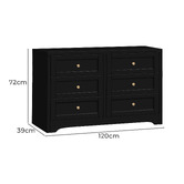 Hoxton Room Willow 6 Drawer Chest