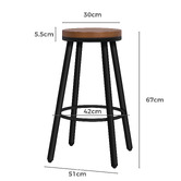 Hoxton Room 67cm Aritz Pine Wood Barstools
