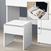 Hoxton Room 2 Piece Vehsa Dressing Table &amp; Stool Set