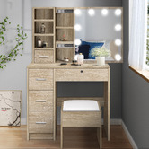 Hoxton Room 2 Piece Ashly Dressing Table &amp; Stool Set