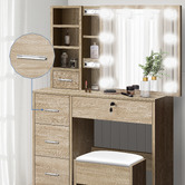 Hoxton Room 2 Piece Ashly Dressing Table &amp; Stool Set