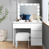 Hoxton Room 2 Piece Vehsa Dressing Table &amp; Stool Set