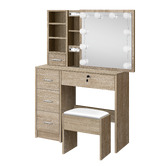 Hoxton Room 2 Piece Ashly Dressing Table &amp; Stool Set