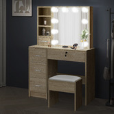 HoxtonRoom 2 Piece Ashly Dressing Table & Stool Set | Temple & Webster