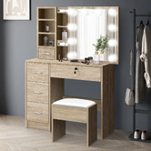 Hoxton Room 2 Piece Ashly Dressing Table &amp; Stool Set