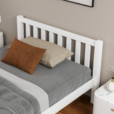 Hoxton Room White Hazel Pine Wood Bed Frame