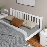 Hoxton Room White Hazel Pine Wood Bed Frame