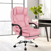Hoxton Room Lauren PU Leather Executive Chair with Footrest