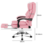 Hoxton Room Lauren PU Leather Executive Chair with Footrest