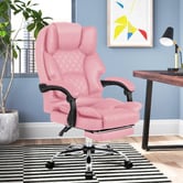 Hoxton Room Lauren PU Leather Executive Chair with Footrest