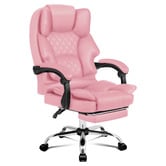 Hoxton Room Lauren PU Leather Executive Chair with Footrest