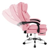 Hoxton Room Lauren PU Leather Executive Chair with Footrest