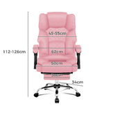 Hoxton Room Lauren PU Leather Executive Chair with Footrest